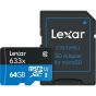 Memoria Lexar 64GB microSDHC 633x microSDXC U High Performance UHS-I Con Adaptador SD