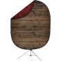 Fondo Plegable 2 En 1 Con Tripie Savage 1.52m X 1.83m Rustic Planks/Mottled Red