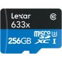 TARJETA DE MEMORIA MICROSDXC 256GB HIGH PERFORMANCE UHS-I CON ADAPTADOR SD LEXAR 633X