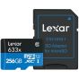 TARJETA DE MEMORIA MICROSDXC 256GB HIGH PERFORMANCE UHS-I CON ADAPTADOR SD LEXAR 633X