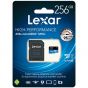 TARJETA DE MEMORIA MICROSDXC 256GB HIGH PERFORMANCE UHS-I CON ADAPTADOR SD LEXAR 633X