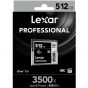 Tarjeta De Memoria Lexar 512GB CFAST 2.0 3500X Professional