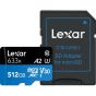 TARJETA DE MEMORIA MICROSDXC 512GB HIGH PERFORMANCE UHS-I CON ADAPTADOR SD LEXAR 633X