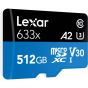 Tarjeta De Memoria 512GB 633x microSDHC / microSDXC U High Performance UHS-I Con Adaptador SD Lexar