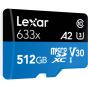 Memoria Lexar microSDHC 512GB 633x con adaptador SD  / microSDXC U High Performance UHS-I