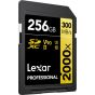 Tarjeta Lexar SDXC 2000x 256GB Clase 10 U3 V90 (up to 300MB/s read, up to 260MB/s write)