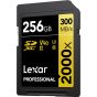 Tarjeta Lexar SDXC 2000x 256GB Clase 10 U3 V90 (up to 300MB/s read, up to 260MB/s write)