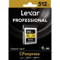 Lexar® Professional CFexpress™ Type B Card Gold Serie512GB—Up to 1750MB/s read, up to 1500MB/s write