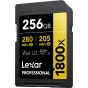 Tarjeta Lexar 256GB Professional 1800x SDXC UHS-II Class 10, U3, V60, 1800x