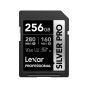Memoria Lexar 256GB SDXC Silver Pro Class 10, U3, V60,  up to 280MB/s read, up to 120MB/s write