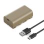 Batería de Litio K&F Concept NP-F550 para Sony Tipo USB-C