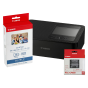 Impresora Canon SELPHY CP1500 Negra con papel COLOR KC-36IP (3) y PCC-CP400 POSTCARD SIZE PAPER