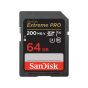 Memoria SanDisk SD 64GB UHS-I U3 V30 EXTREME PRO 200 MB/s