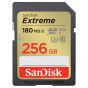 Memoria SanDisk SD 256GB UHS-I U3 V30 EXTREME  180 MB/s