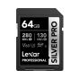 Tarjeta de memoria SD Lexar Silver Pro SD 64GB UHS-II, V60, U3, C10, SDXC Lectura 280MB/s