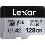 Memoria Lexar Micro 128GB SDXC SILVER PLUS UHS-I U3 V30 A2 205MB/s read, 150MB/s write speed