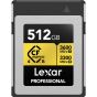 Memoria Lexar 512GB CFexpress Type B 3600 MB/s write 3300 MB/s read Professional Card Gold