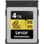 Memoria Lexar 4TB CFexpress Type B 3600 MB/s write 3300 MB/s read Professional Card Gold
