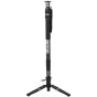 Monopié modular Sirui SVM-145P de fibra de carbono con ajuste rápido y base de 3 patas con pedal