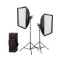 Kit 2 Lámparas Led Godox  LA150D Litemons Daylight con Tripies y Softboxs