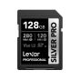 Memoria Lexar 128GB SDXC Silver Pro Class 10, U3, V60,  up to 280MB/s read, up to 120MB/s write