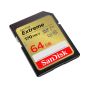 Memoria SanDisk SDXC 64GB UHS-I U3 V30 EXTREME 170 MB/s