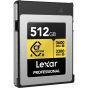 Memoria Lexar 512GB CFexpress Type B 3600 MB/s write 3300 MB/s read Professional Card Gold