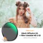 Filtro ND variable K&F Concept 67 mm Black Mist 1/4" Serie NANO-X  con ND2-ND32 (1-5 pasos)