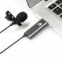 Micrófono Lavalier Maono de Solapa cuenta con un conector USB (AU-UL20)