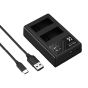 Kit de 2 Baterías K&F Concept Canon LP-E8 con cargador de doble ranura para Canon EOS