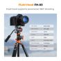 Trípode de vídeo K&F Concept T254A7 con rótula fluida FH-03