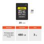 Memoria CFexpress 480GB Tipo A TOUGH CEA-G480T