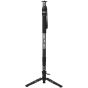 Monopié modular Sirui SVM-165P de fibra de carbono de despliegue rápido y base de 3 patas con pedal