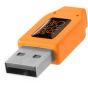 Cable adaptador Tether Tools en ángulo recto USB 3.0 tipo A a C TetherPro de 20" (50cm)