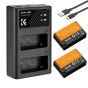 Kit de 2 Baterías K&F Concept de repuesto LP-E17, cargador dual micro USB para cámara Canon EOS RP