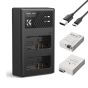 Kit de 2 Baterías K&F Concept Canon LP-E8 con cargador de doble ranura para Canon EOS