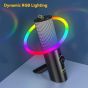 Microfono 7RYMS Para Podcast USB con luz RGB