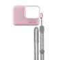 FUNDA SILICON C/CORREA PARA GOPRO ROSA