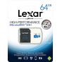 Tarjeta De Memoria Lexar 64GB Microsdxc 300x High Performance UHS-I Con Adaptador SD Clase 10 45MB/S