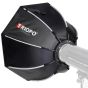Caja Suavizadora de Luz Octabox Automatico Triopo  de 120cm Para Flash  C/Grid