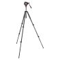 Tripie Manfrotto MVK500190XV Cabezal de Video Fluido de Base Plana