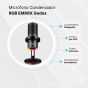 Micrófono Alámbrico Godox Condensador USB para Transmisión Cardioide RGB EM68X