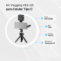 Kit para Grabación Godox Vlogging VK2-UC para Celular Tipo C con Soporte