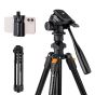 TRIPIE DE VIAJE LIGERO DE VIDEO K234A0 K&F CONCEPT