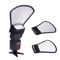 LS28 REFLECTOR DIFUSOR P/FLASH PLATA CON BLANCO