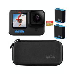 Cámara GoPro HERO10 Black Bundle incluye 2 baterías y tarjeta de 64GB