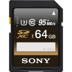Tarjeta de memoria Sony 64GB SDXC UHS I- ③ Memory Card Class 10 Transfer Speed: 95MB/S SF-64UZ