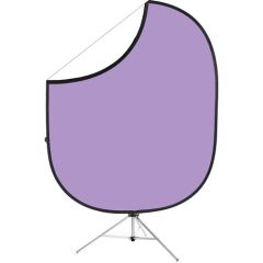 Fondo Plegable 2 En 1 Con Tripie Savage Purple/White 1.52m X 1.83m