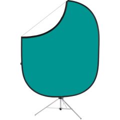 Fondo Plegable 2 En 1 Con Tripie Savage Teal/White 1.52m X 1.83m