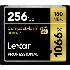 Tarjeta De Memoria 256GB Compact Flash 1066X PROFESSIONAL UDMA 7 LEXAR